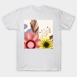 Floral Art Salmon T-Shirt